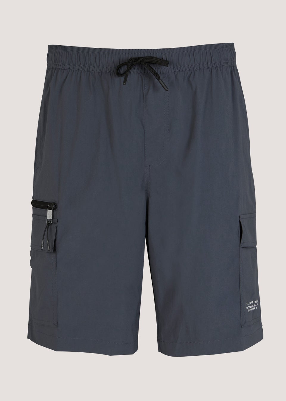 Blue Drawstring Cargo Shorts