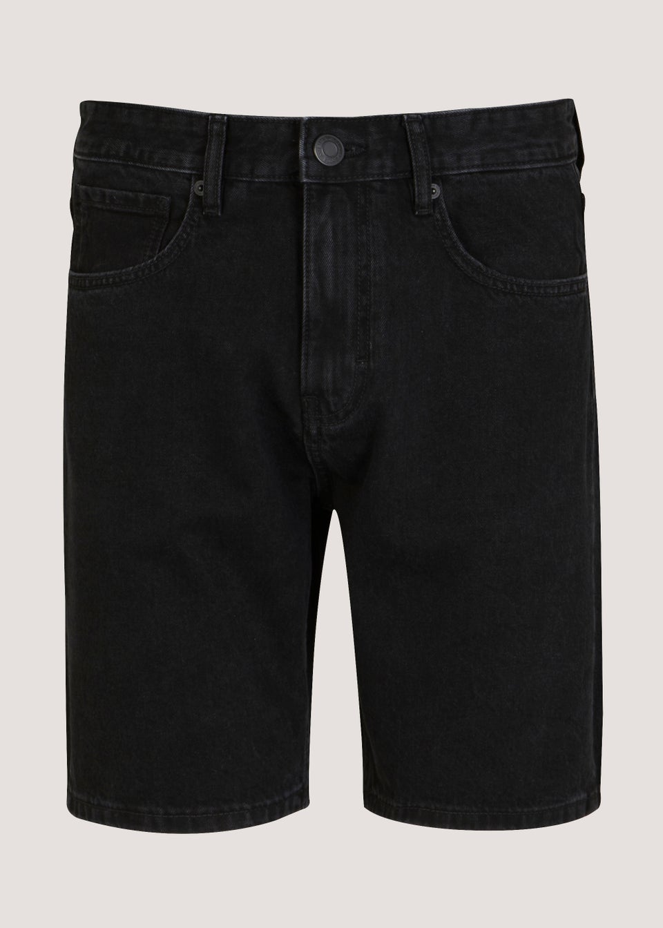 Black Relaxed Denim Shorts Matalan