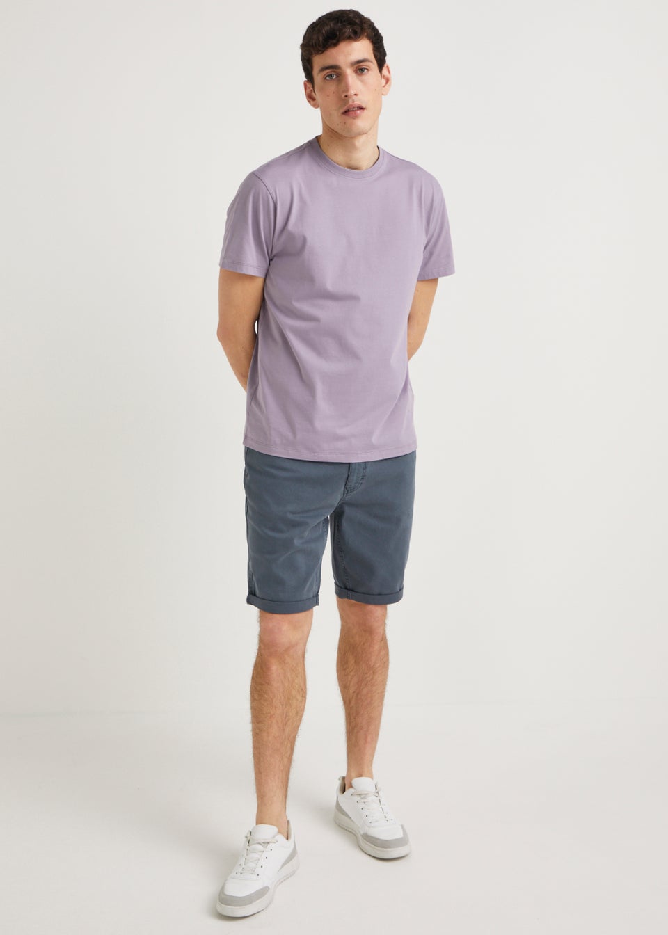 Blue Garment Dyed 5 Pocket Shorts