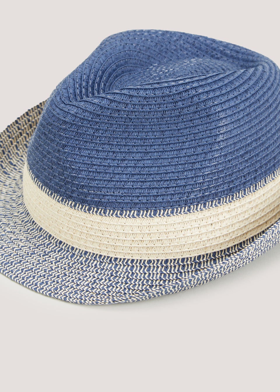Navy Two Tone Trilby Hat