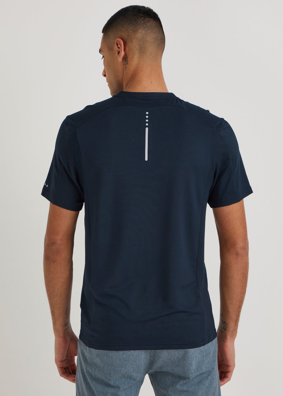 Souluxe Navy Golf Sports Grandad Polo Shirt