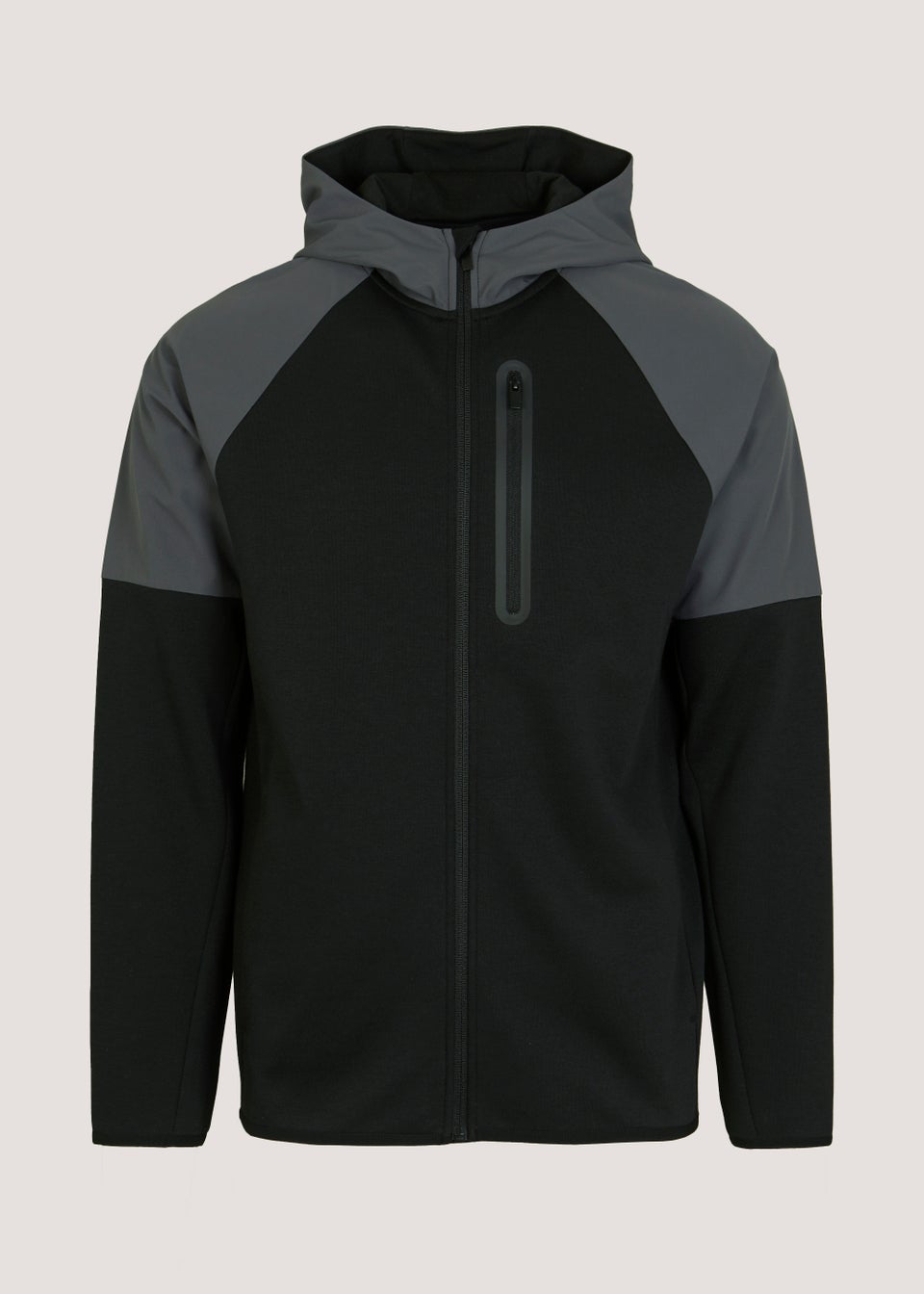 US Athletic Black Bonded Zip Up Hoodie Matalan