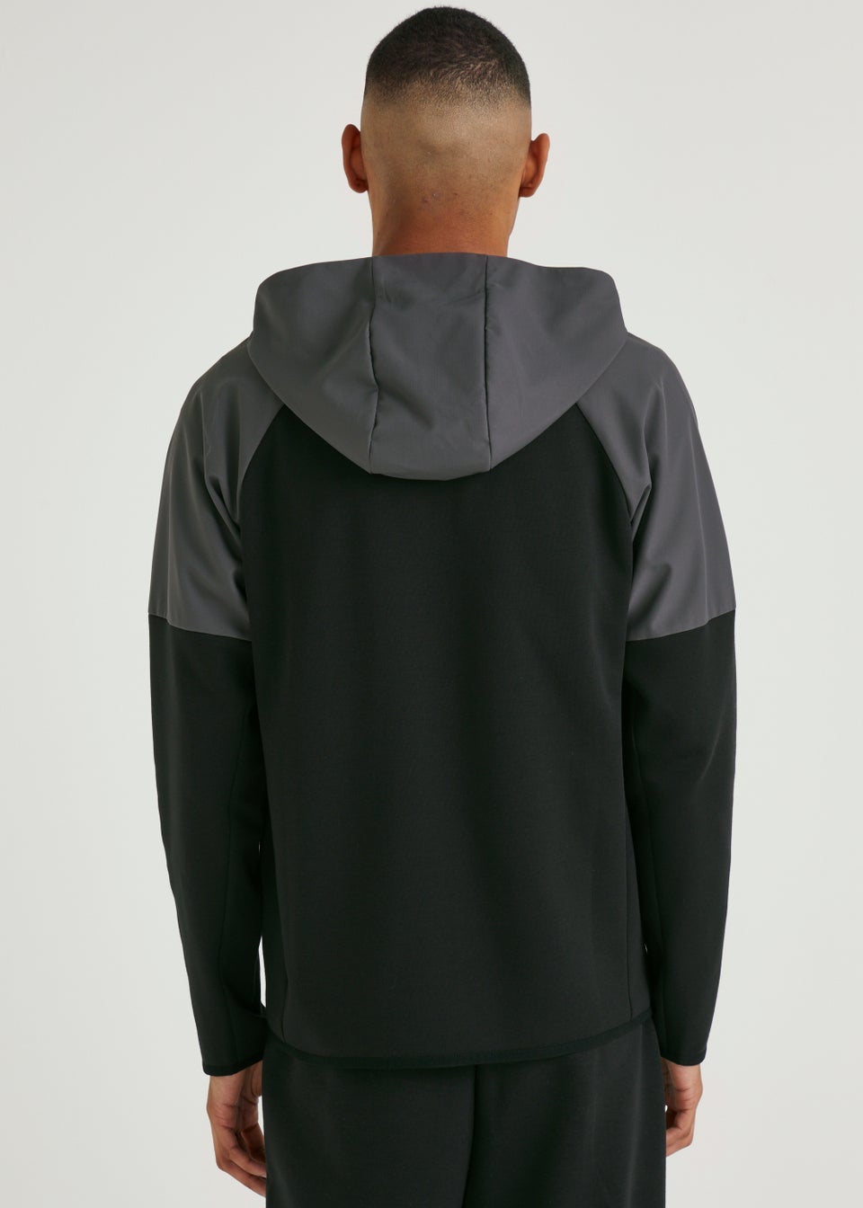 US Athletic Black Bonded Zip Up Hoodie