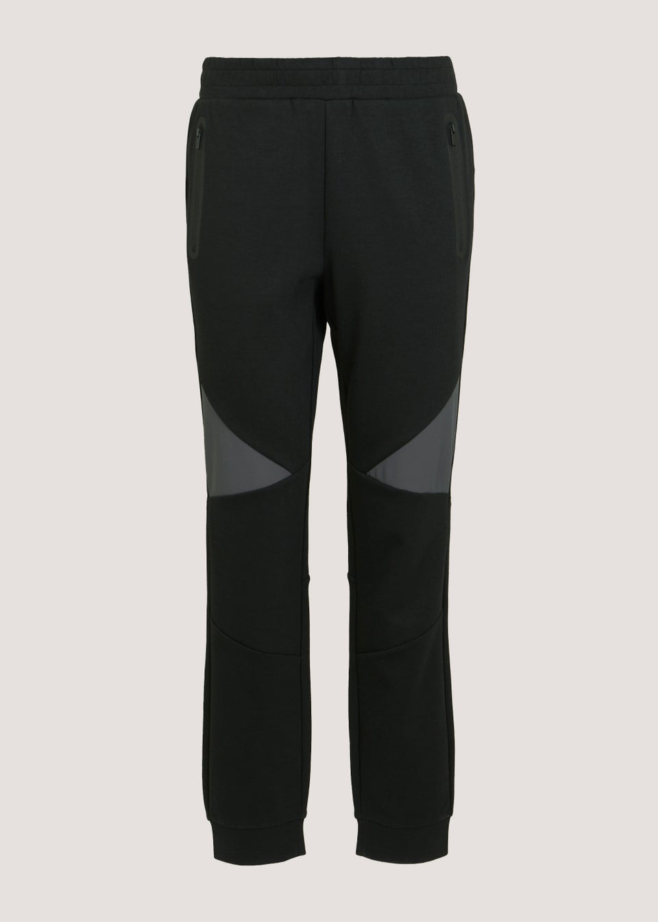 US Athletic Black Bonded Joggers
