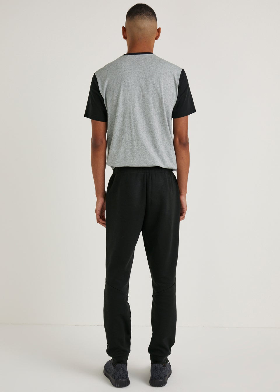 US Athletic Black Bonded Joggers