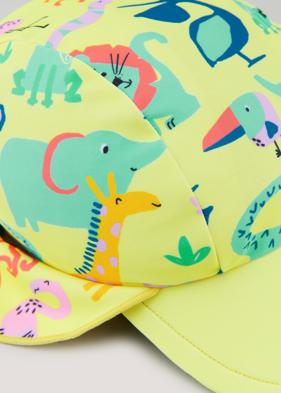 Boys Yellow Animal Print Keppi Sun Hat (6mths-6yrs)