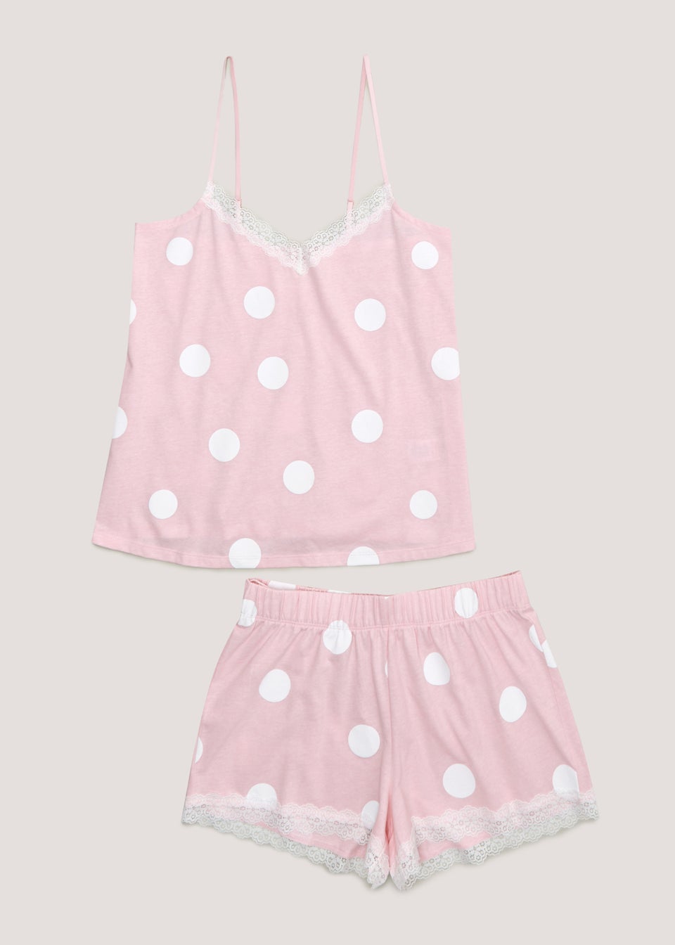Pink Spot Strappy Pyjama Set - Matalan