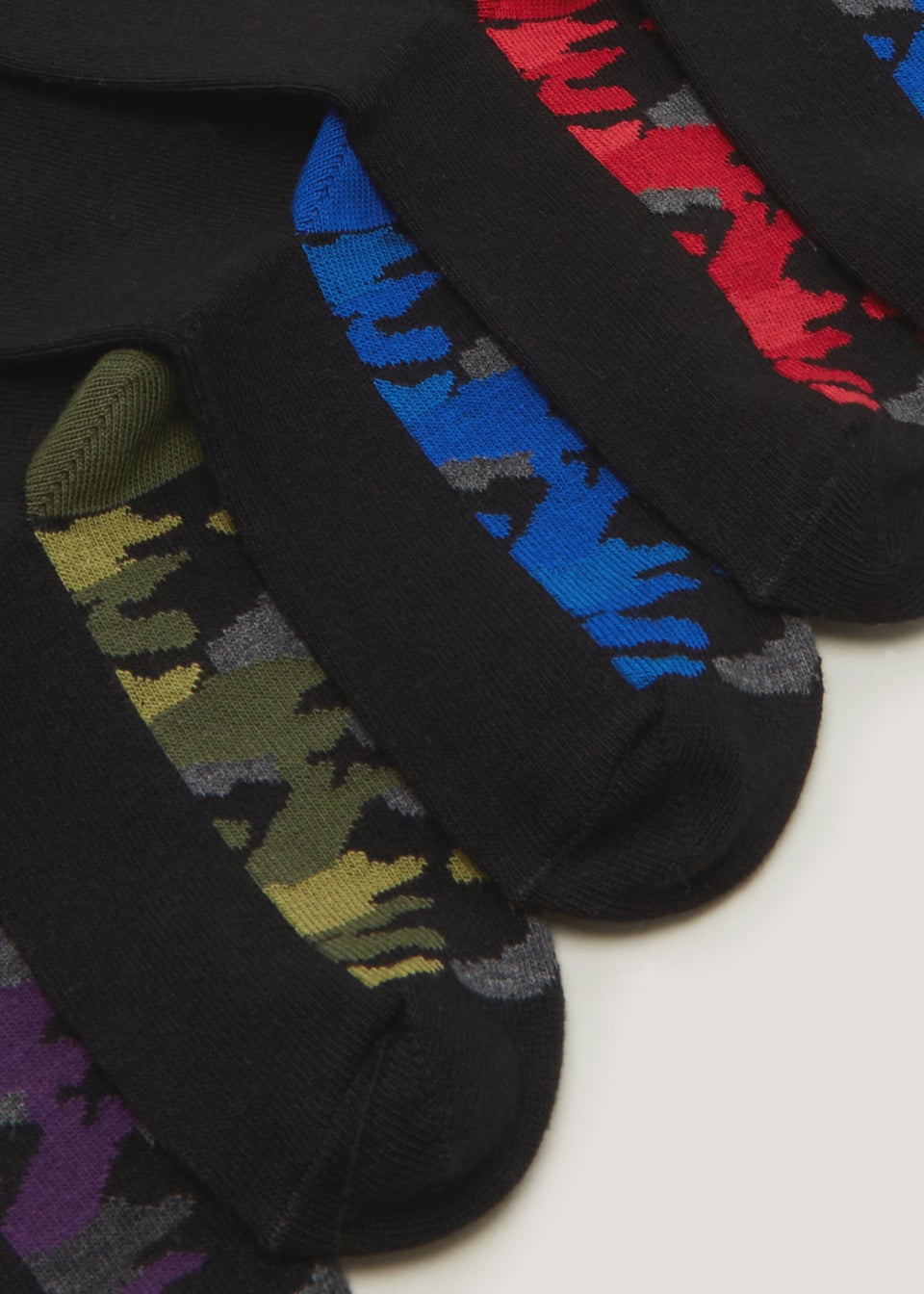 Boys 5 Pack Camo Ankle Socks Younger 6 Older 6.5