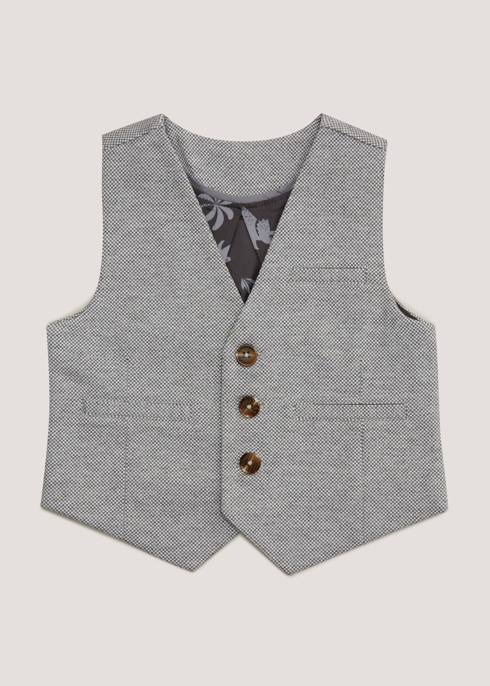 Boys Grey Smart Jersey Waistcoat 9mths 4yrs Matalan