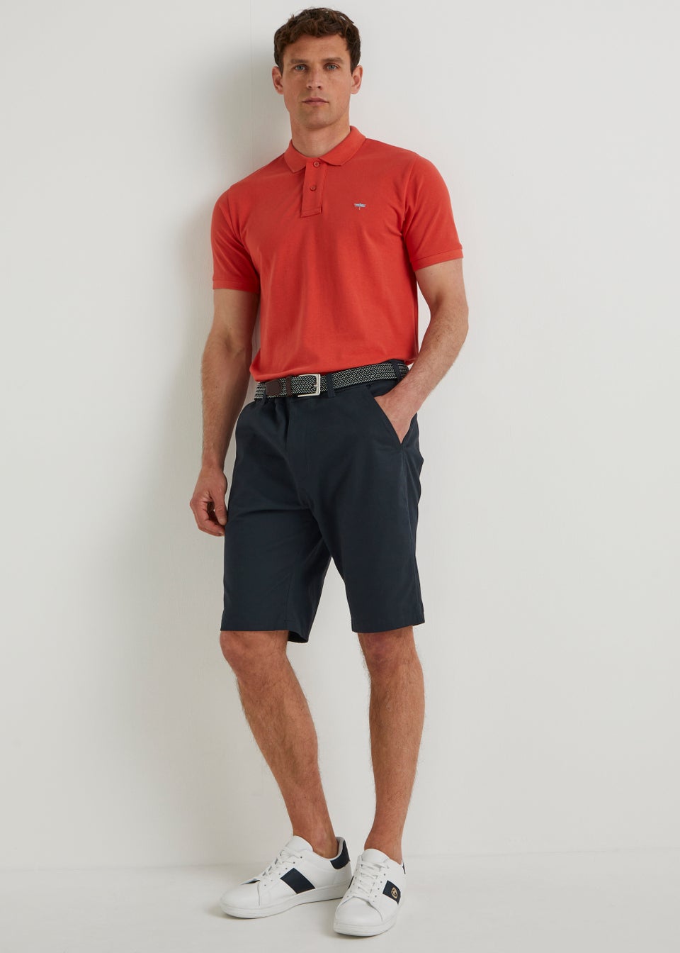 Lincoln Navy Belted Shorts