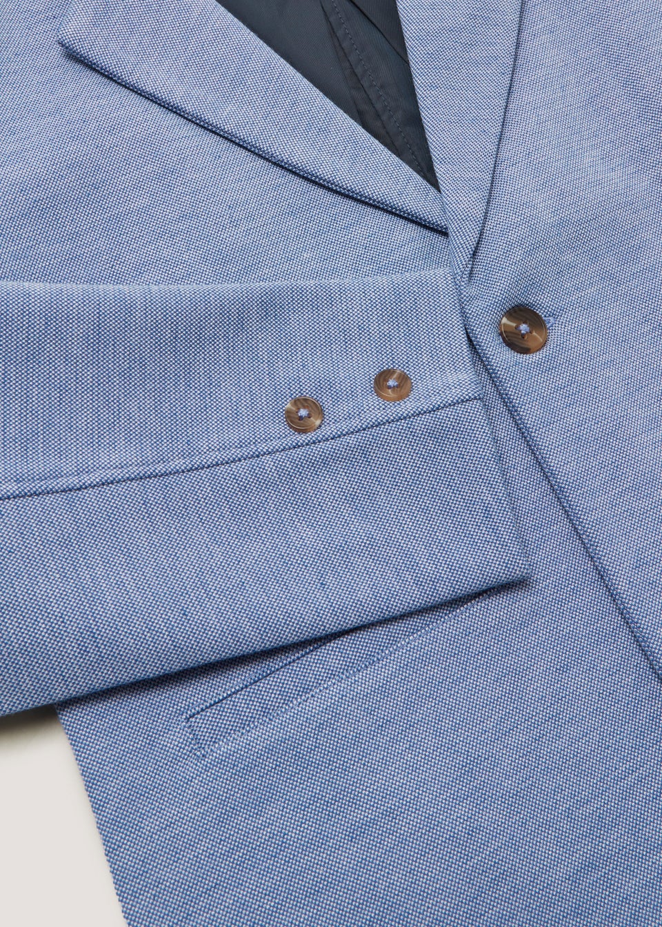 Boys Mini Me Blue Smart Jersey Blazer 4 13yrs