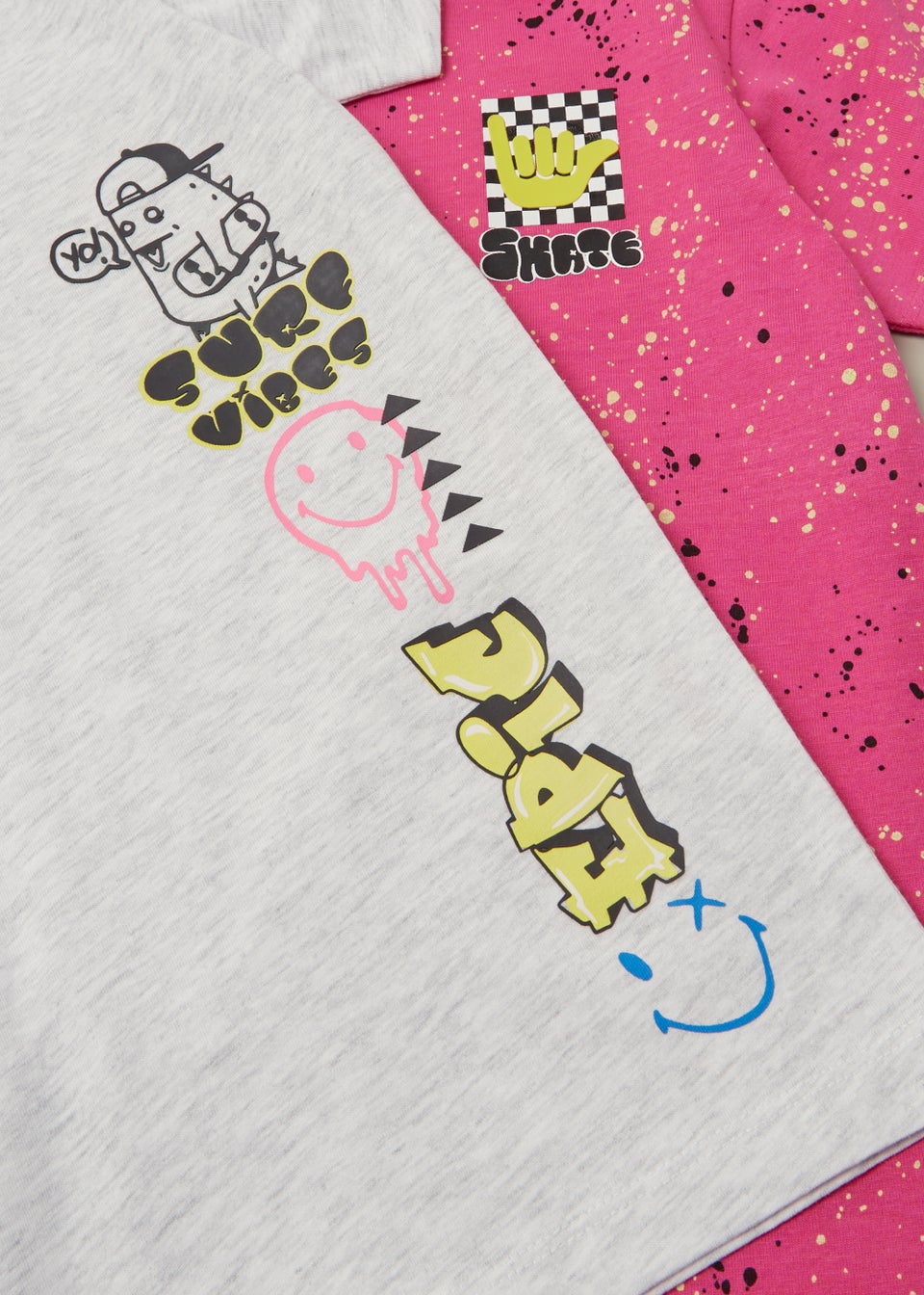 Boys 2 Pack Pink Epic T-Shirts (4-13yrs)
