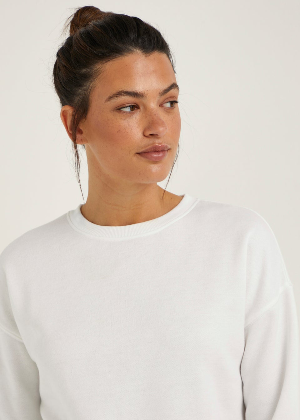 White Longline Sweatshirt Matalan