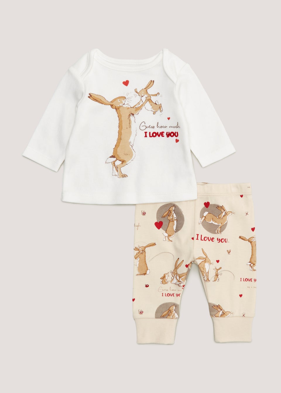 Baby Cream Guess How Much I Love You T-Shirt & Leggings Set (Newborn-12mths)