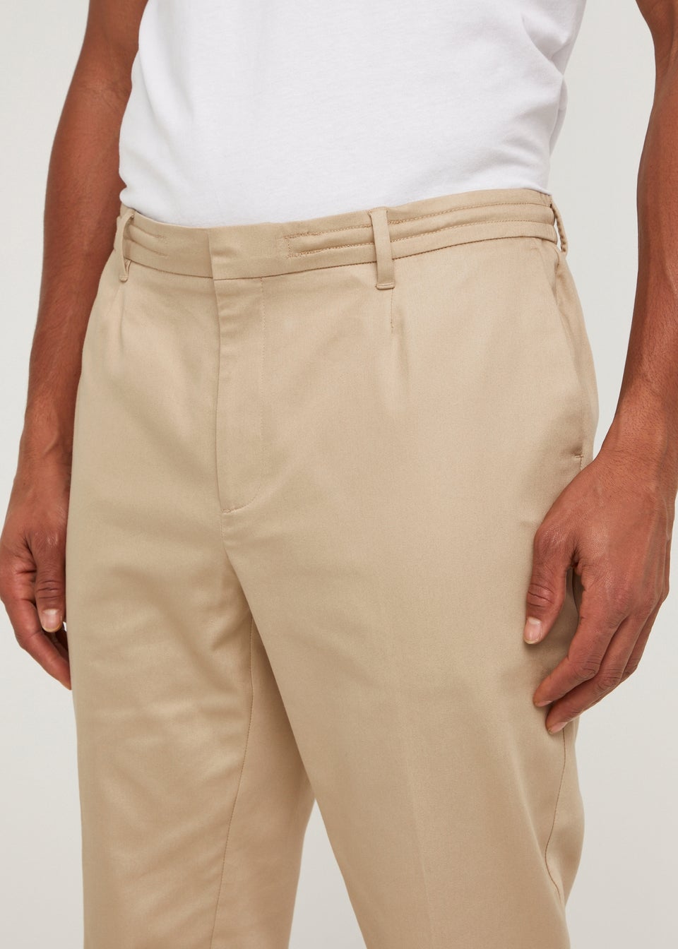 Taylor & Wright Stone Satin Slim Fit Chinos