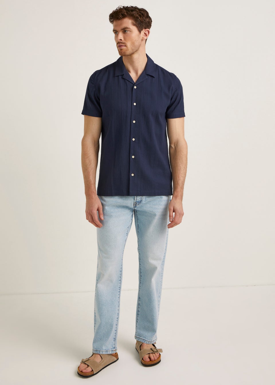 Vintage Light Wash Straight Fit Jeans