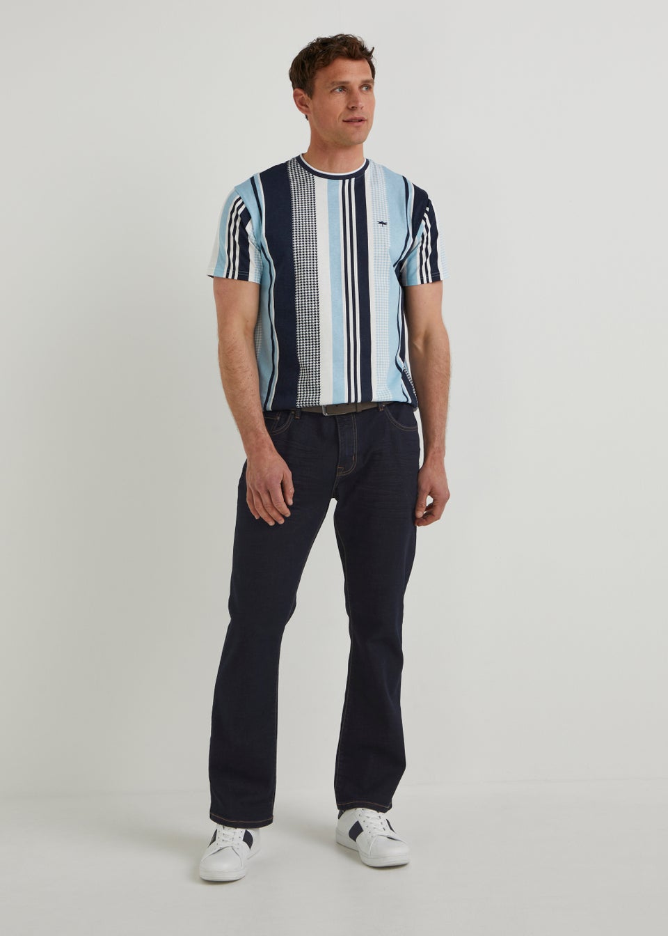 Dark Wash Belted Bootcut Jeans - Matalan