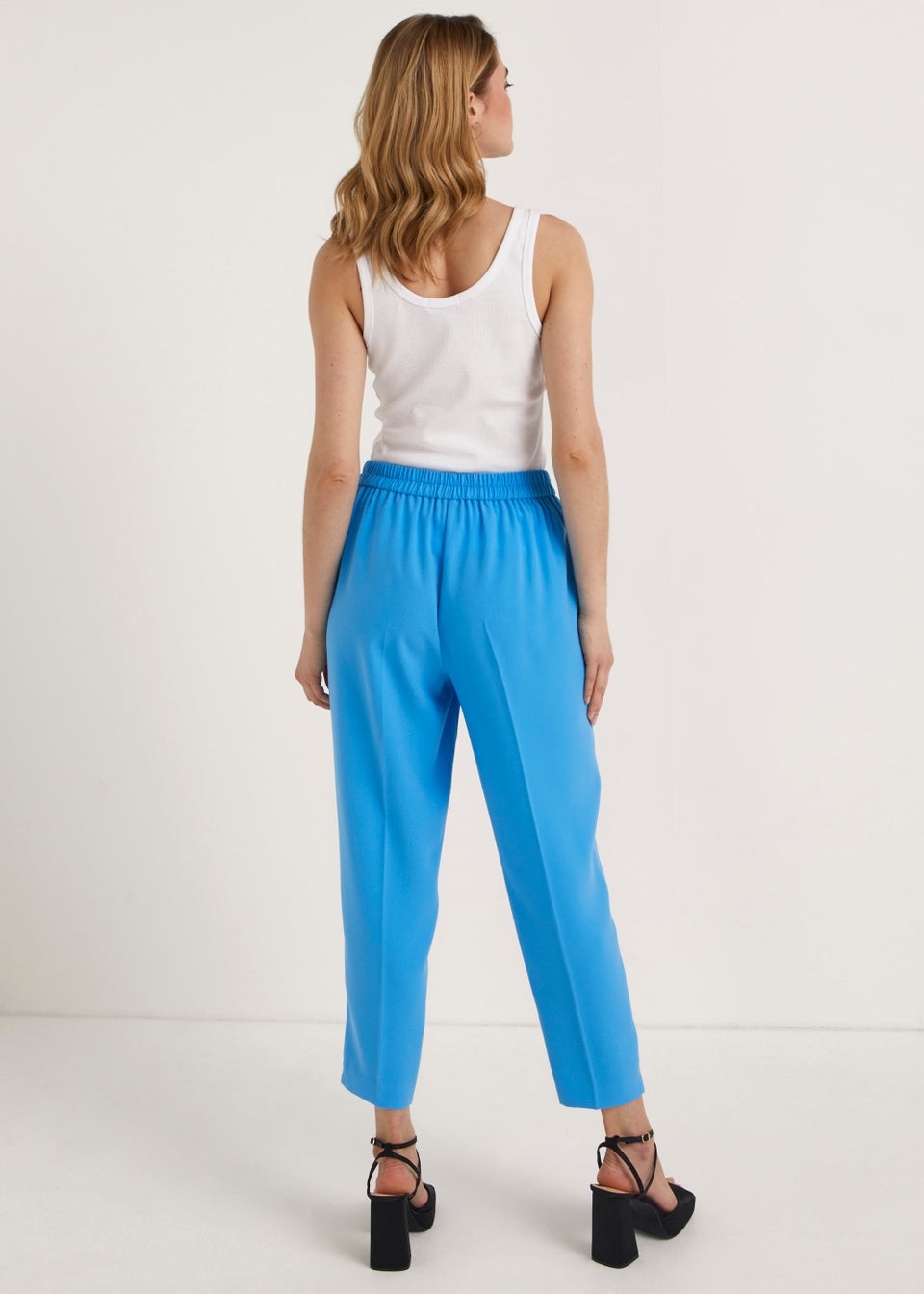 Be Beau Blue Crepe Trousers