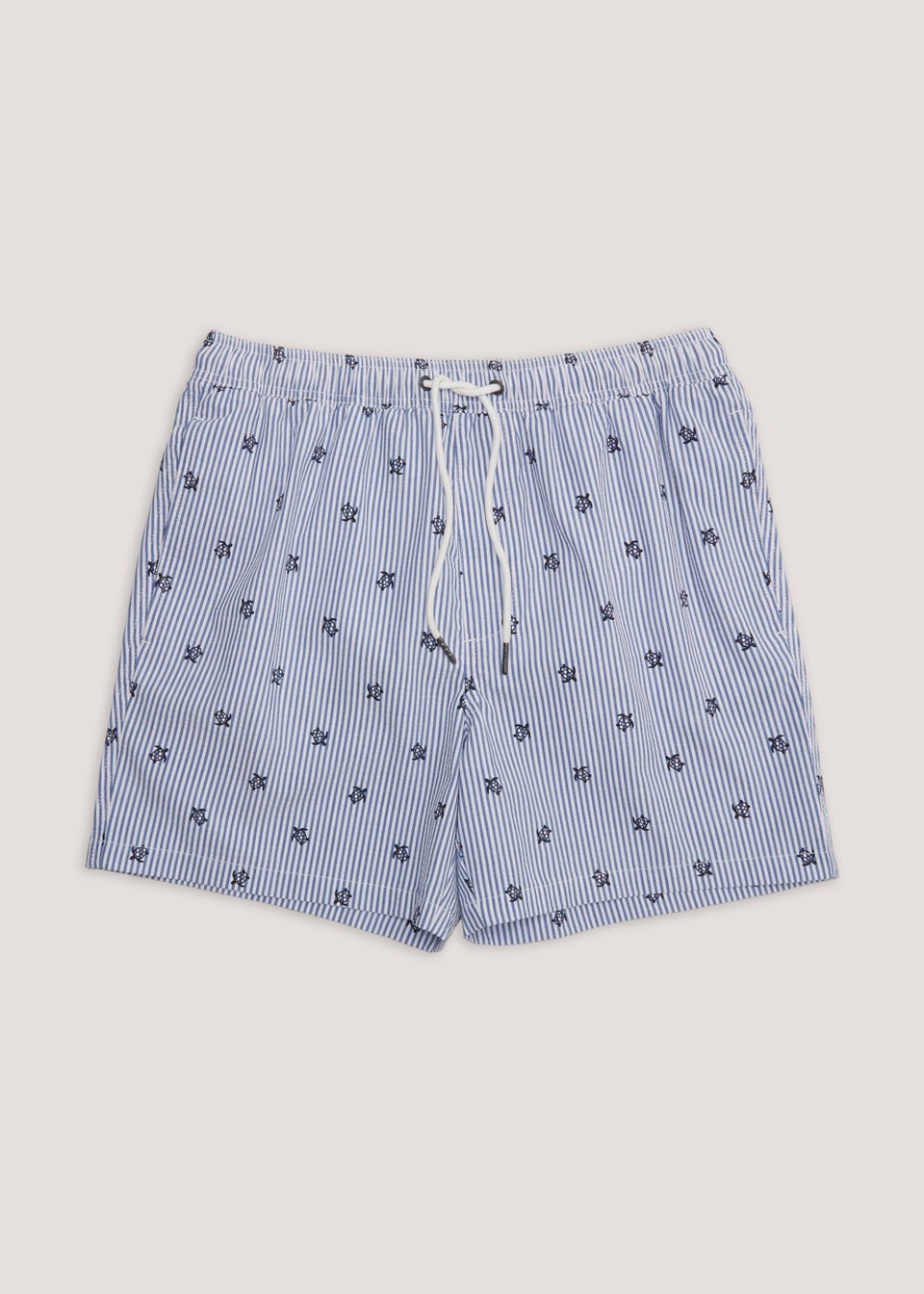 Blue Turtle Seersucker Swim Shorts