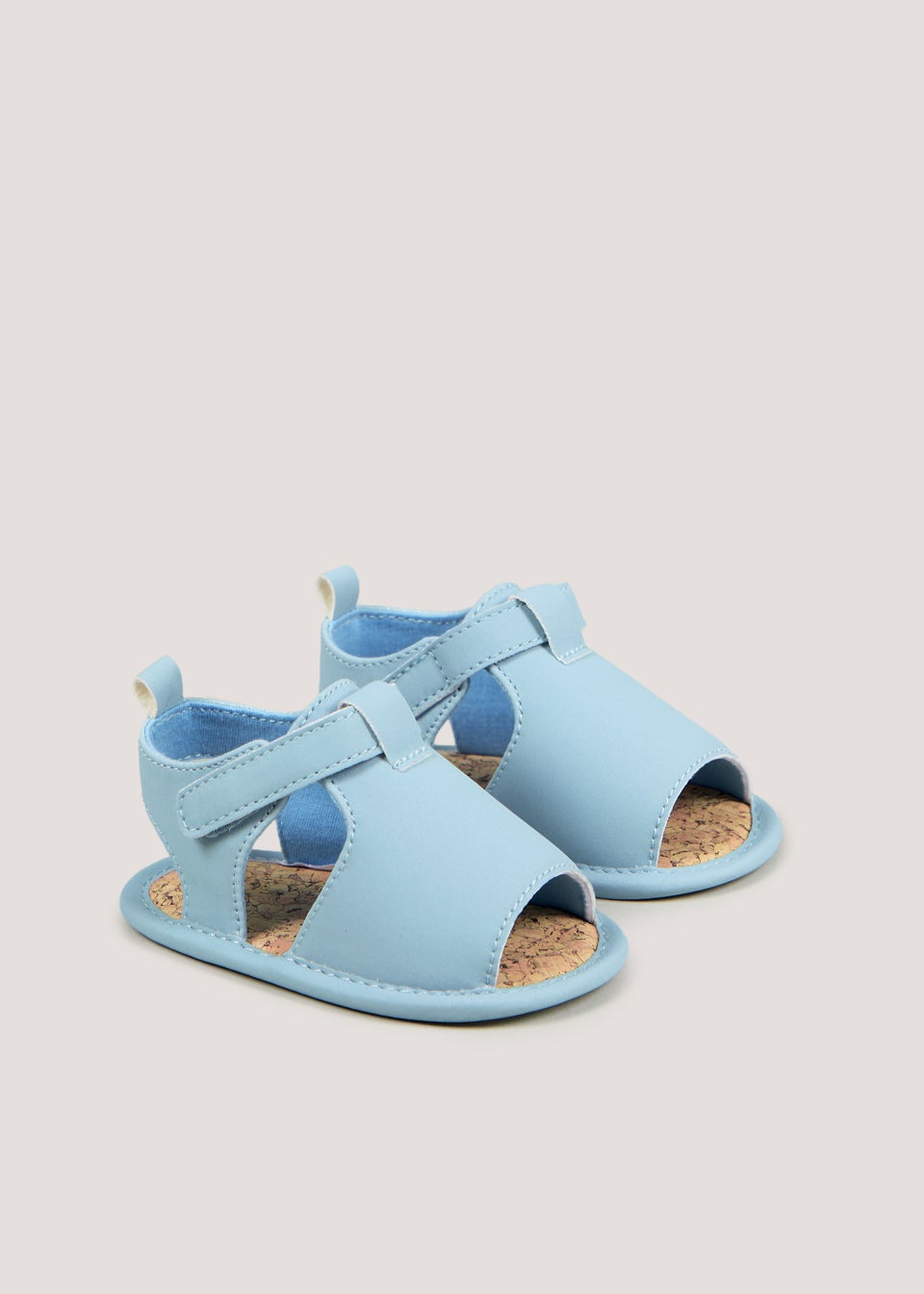 Blue Soft Sole Baby Sandals Newborn 18mths