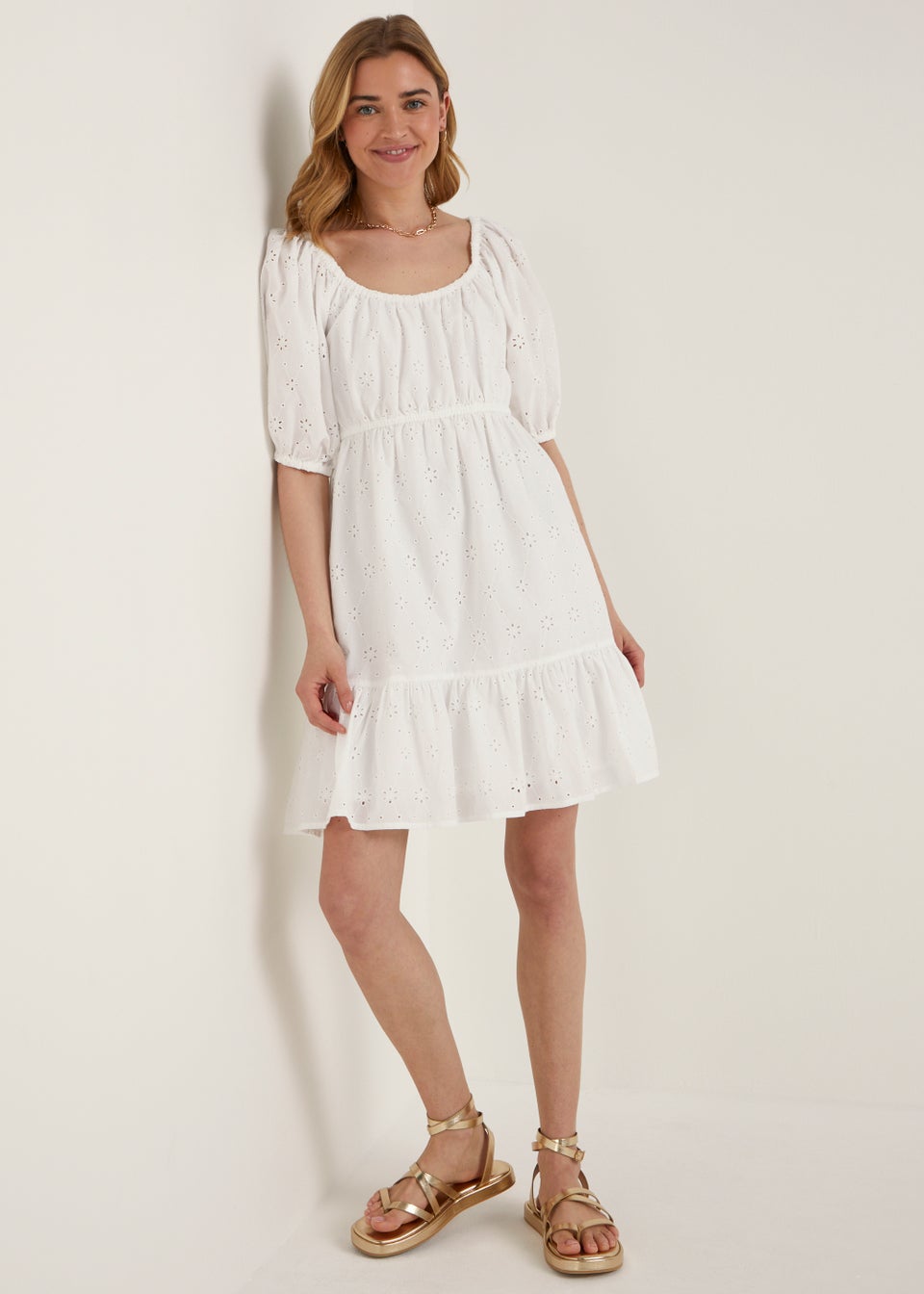 White Schiffley Mini Dress