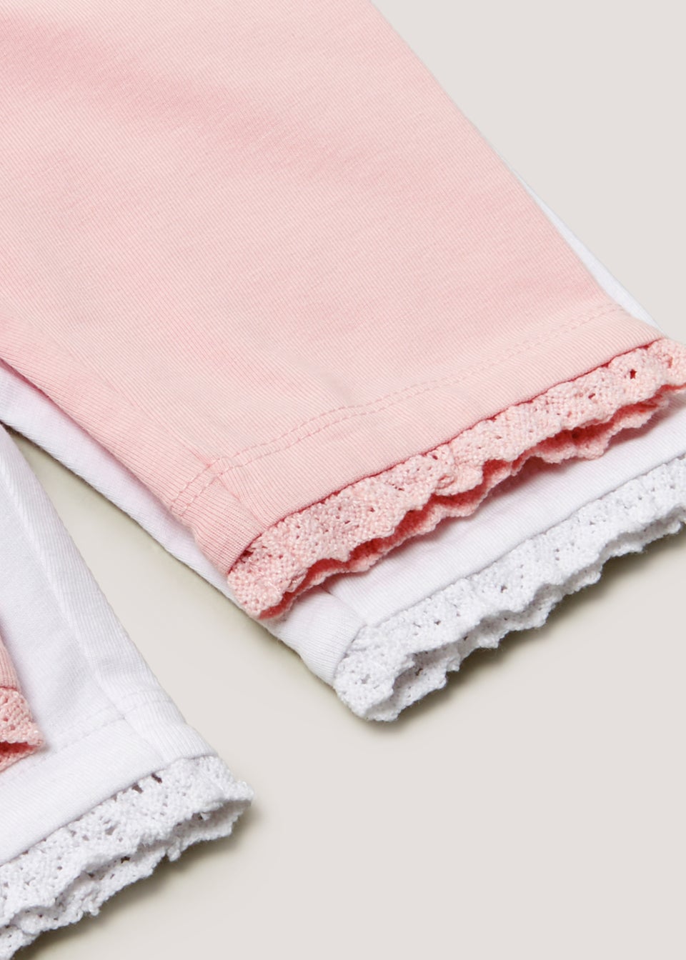 Girls 2 Pack Lace Trim Leggings 9mths 6yrs Matalan