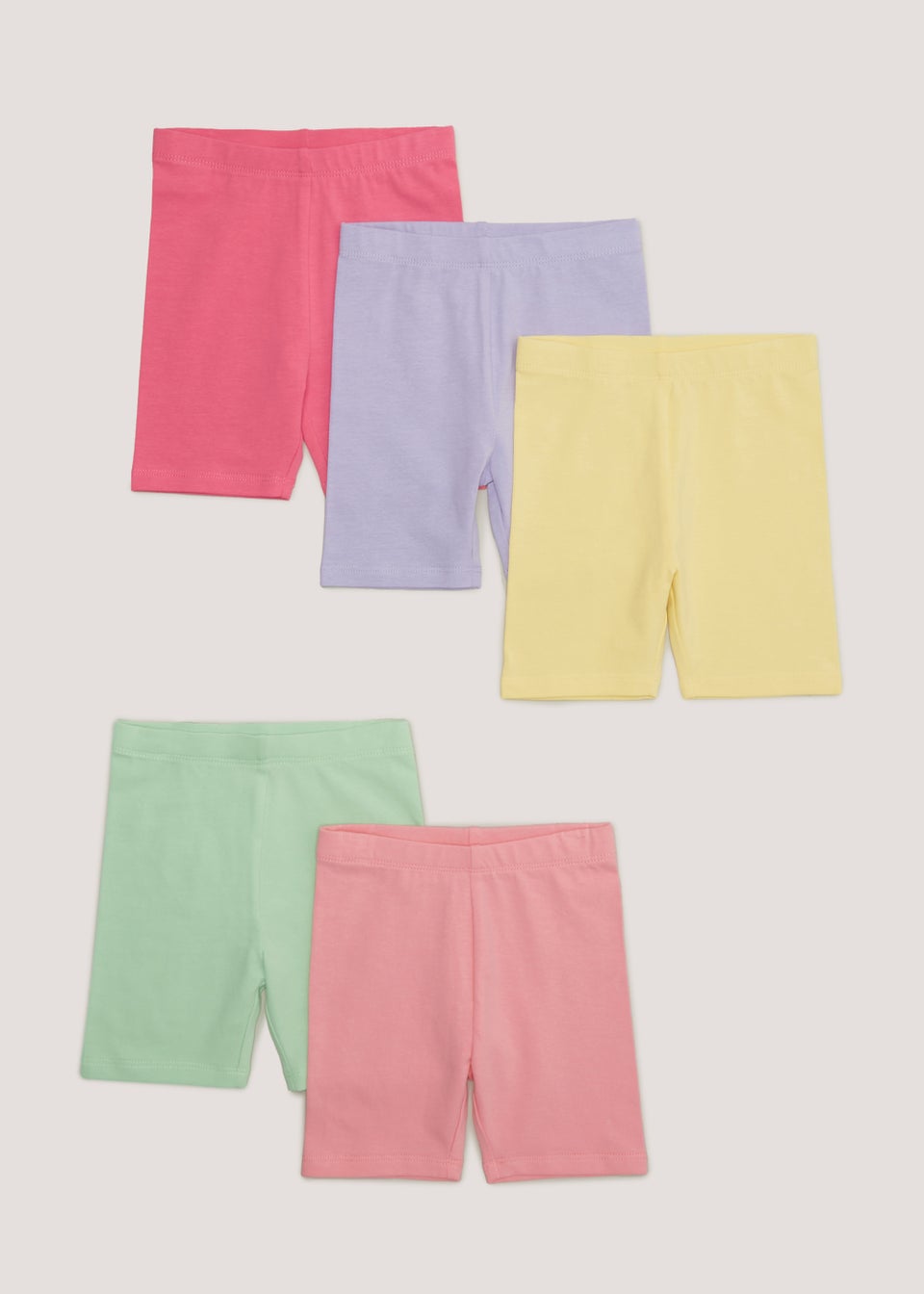 Girls 5 Pack Cycling Shorts 9mths 6yrs Matalan