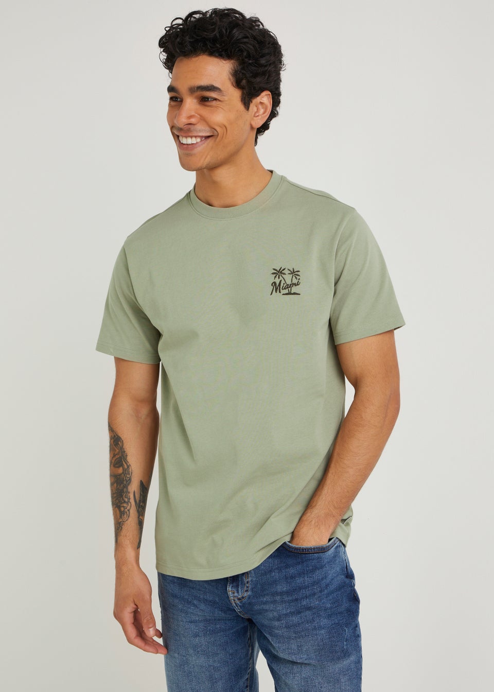 Sage Miami Embroidered T-Shirt