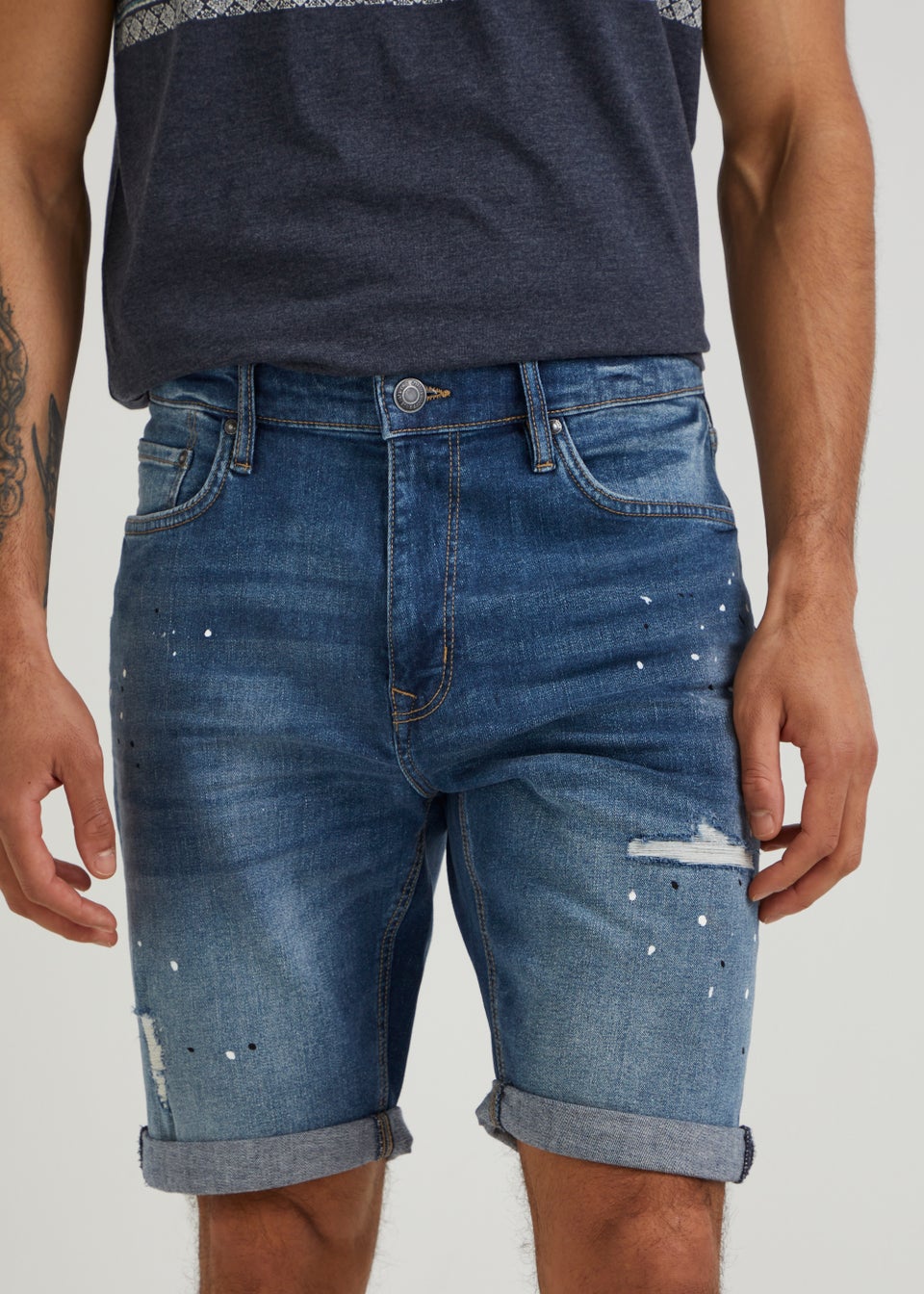 Mens denim shorts matalan online