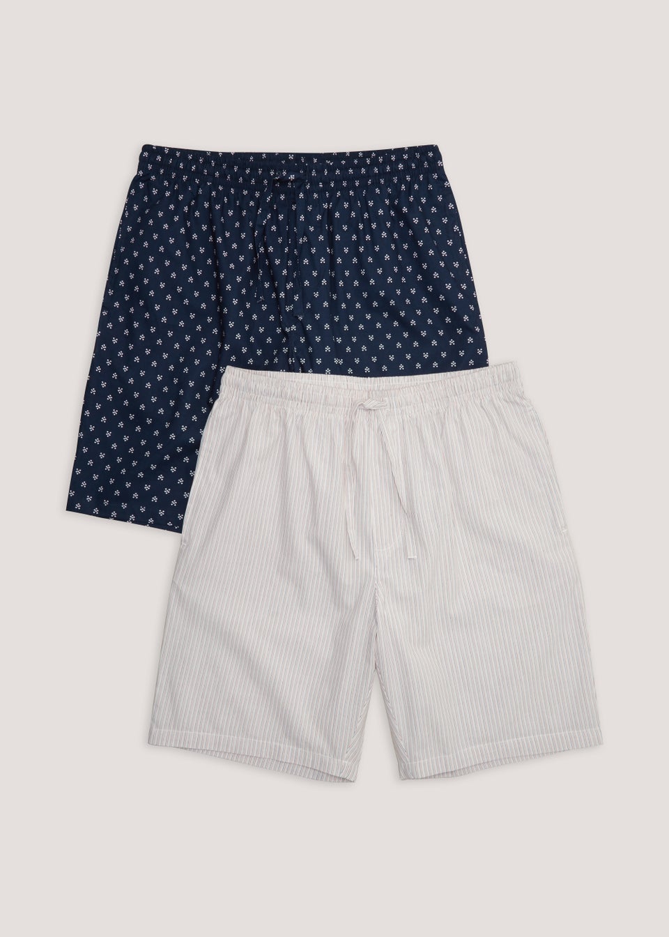 2 Pack Geo & Stripe Pyjama Shorts