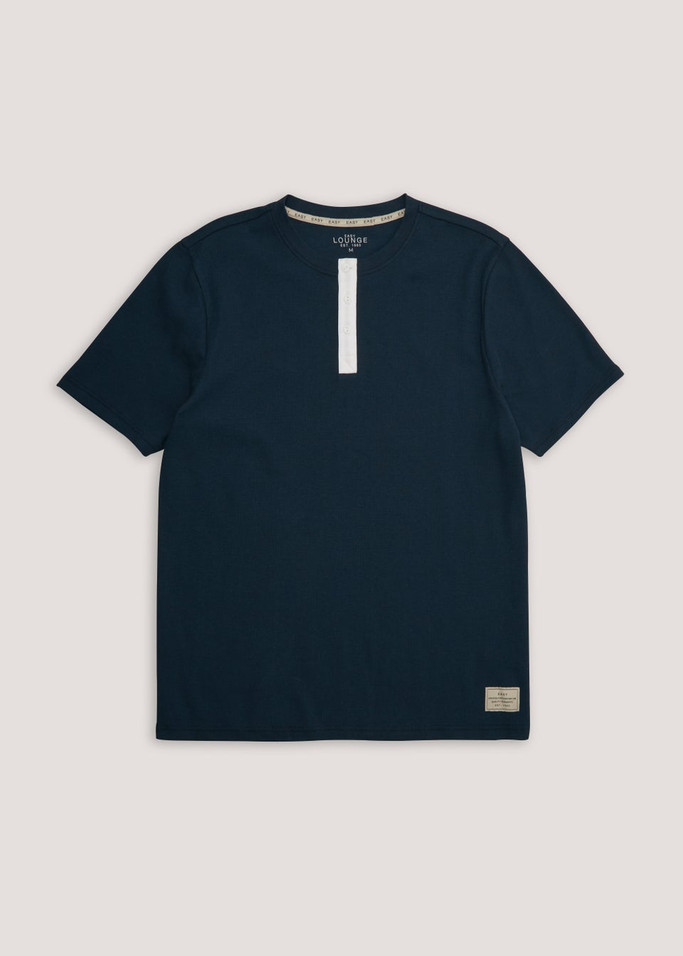 Navy Henley Pyjama Top