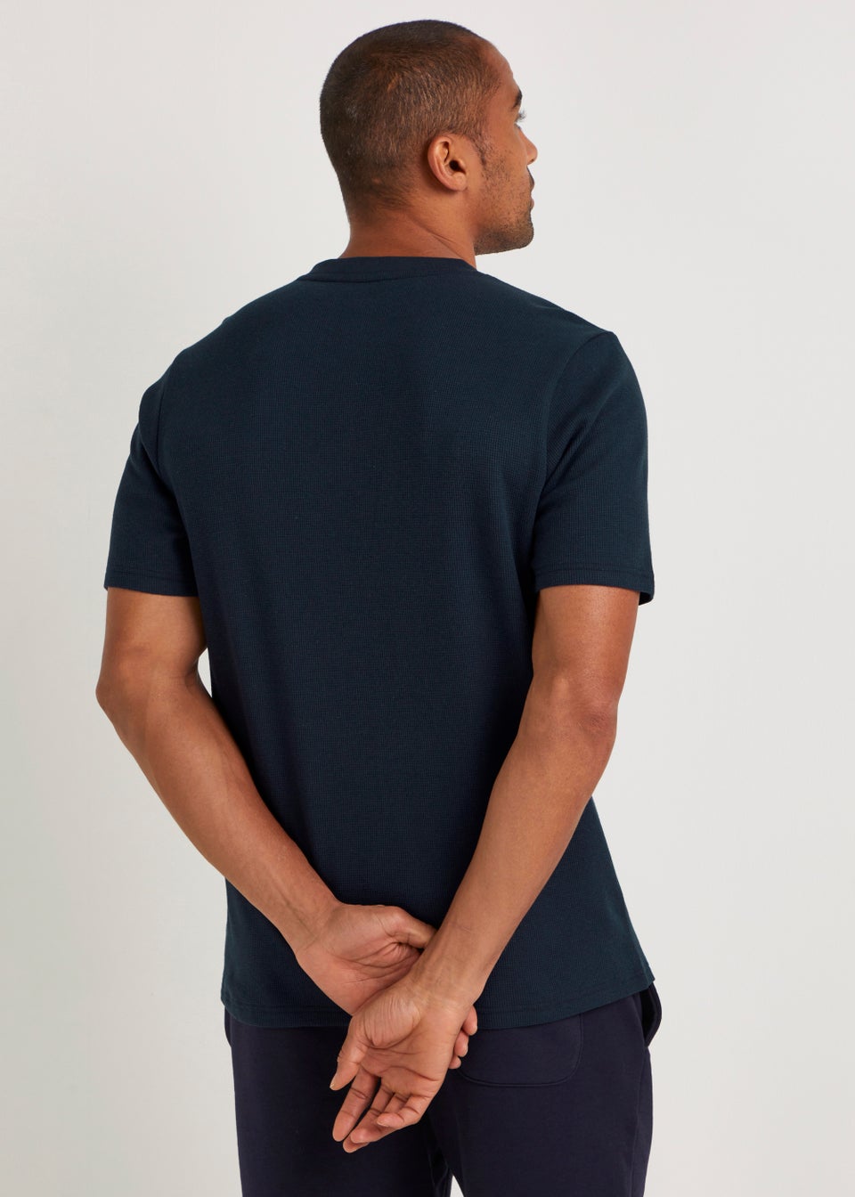 Navy Henley Pyjama Top