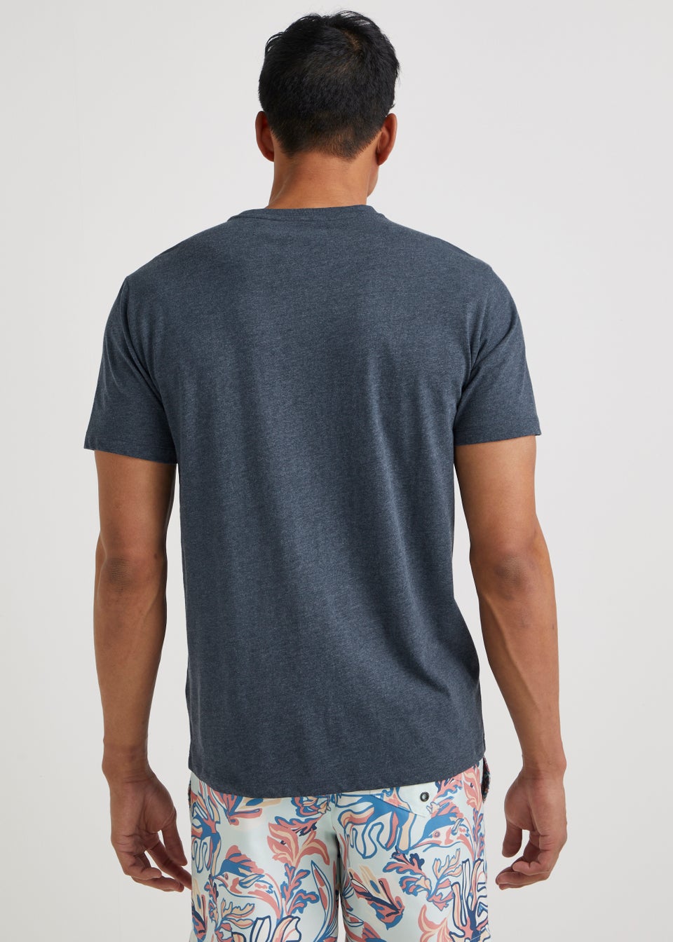 Navy Marine Fish Wave Co-Ord T-Shirt