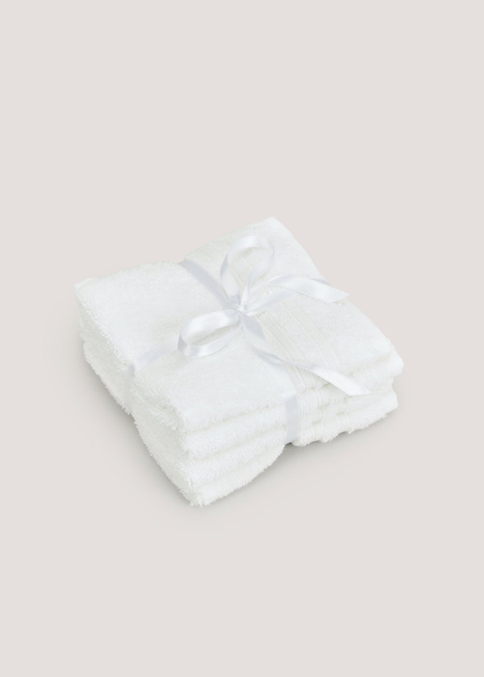 4 Pack White 100% Egyptian Cotton Face Cloths