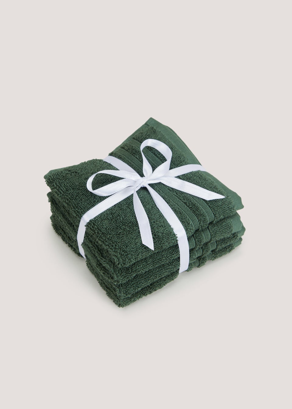 4 Pack Tropical Green 100% Egyptian Cotton Face Cloths