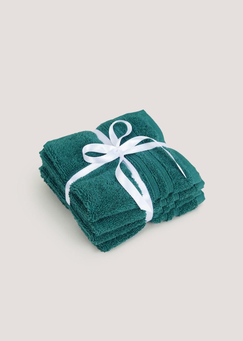 4 Pack Teal 100% Egyptian Cotton Face Cloths