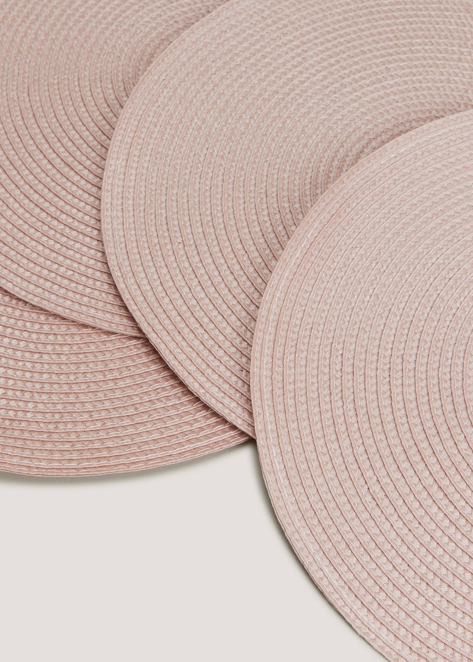 4 Pack Pink Woven Placemats (33cm)