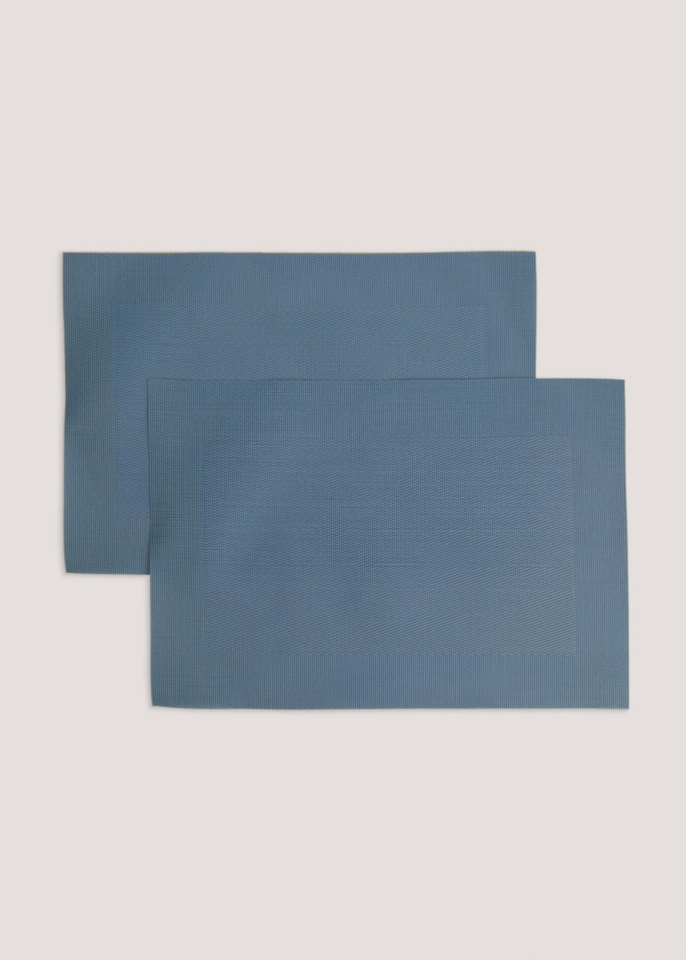 2 Pack Denim Blue PVC Placemats (45cm x 30cm)