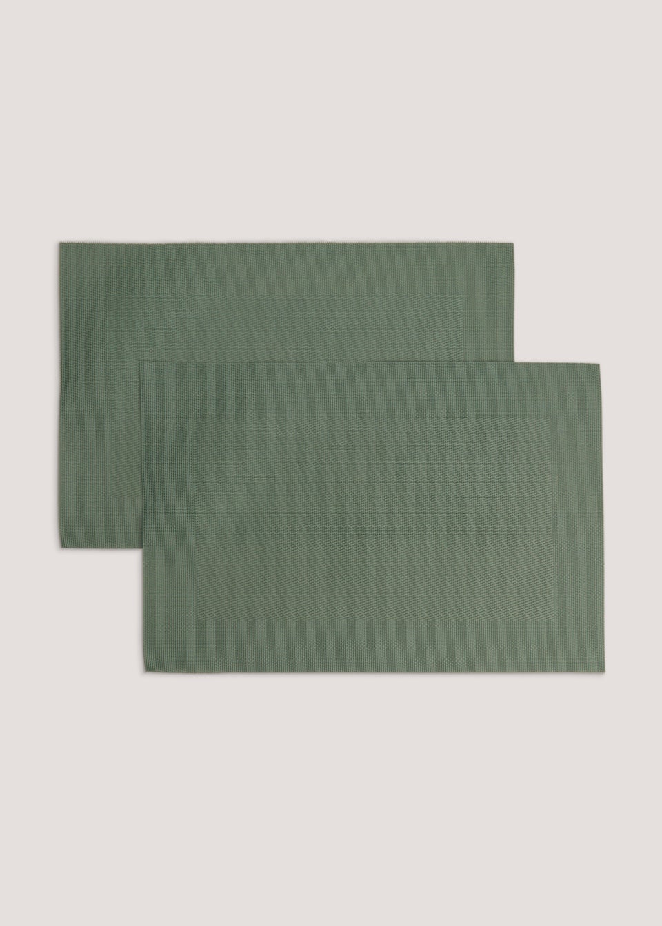 2 Pack Basil Green PVC Placemats (45cm x 30cm)