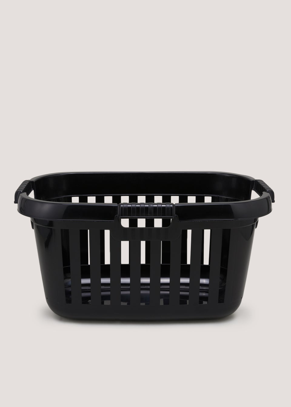 Black Plastic Laundry Basket (31.5cm x 59cm x 35cm)