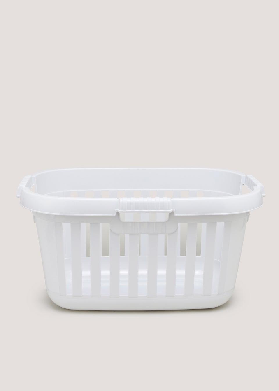 Grey Plastic Laundry Basket (31.5cm x 59cm x 35cm)