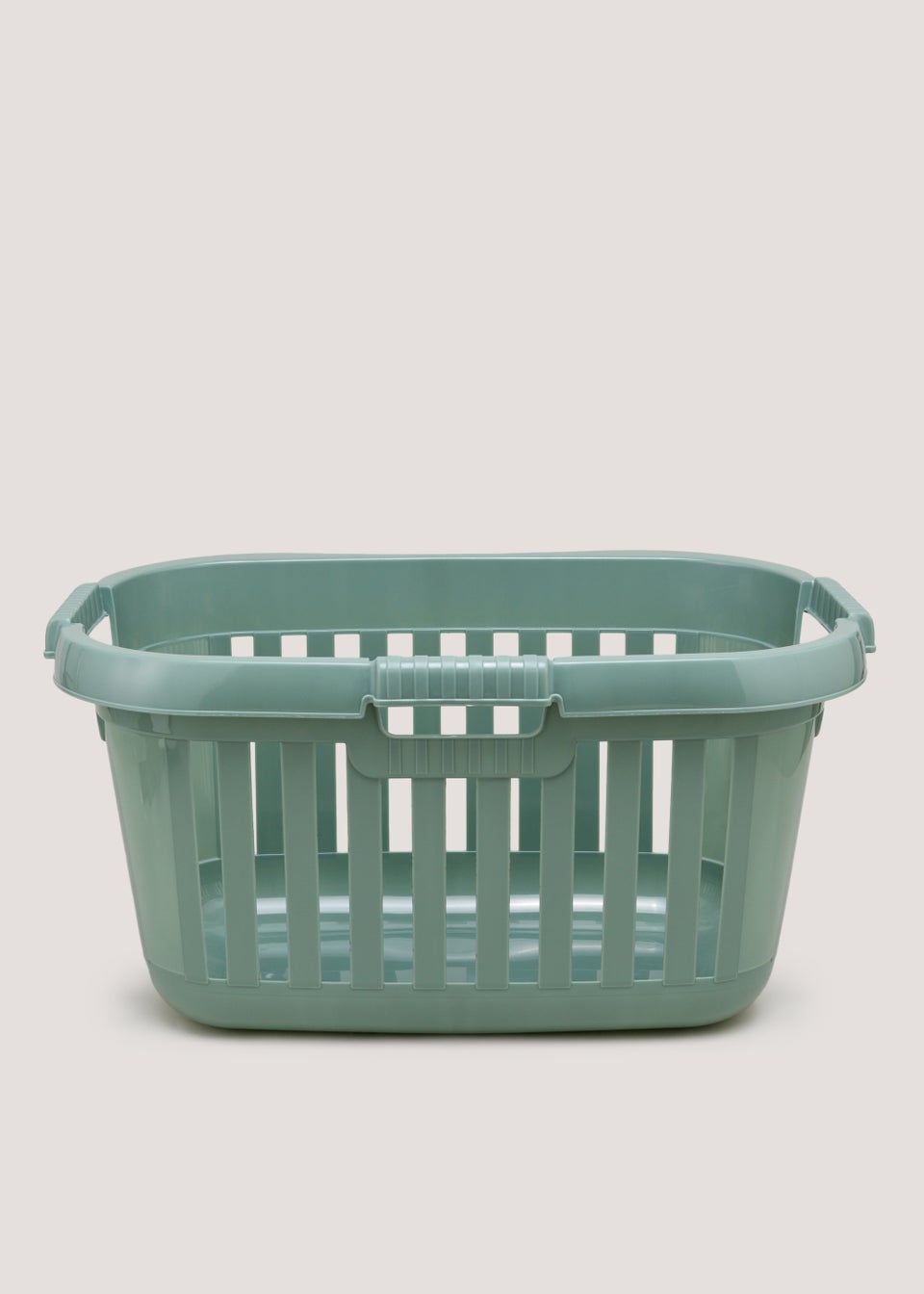 Green Plastic Laundry Basket (31.5cm x 59cm x 35cm)