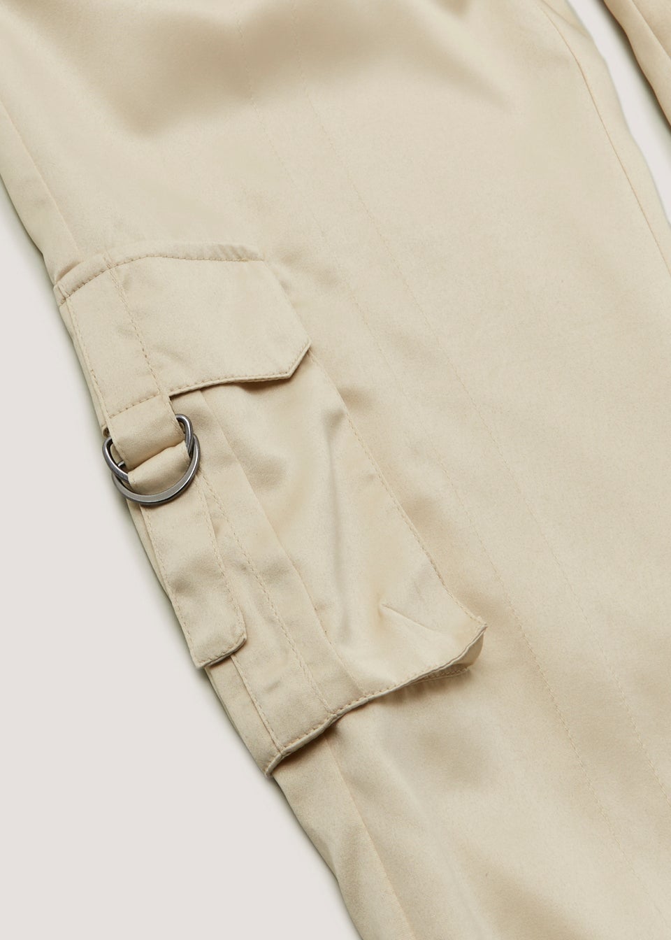 Girls Candy Couture Cream Satin Co-Ord Trousers (9-16yrs)