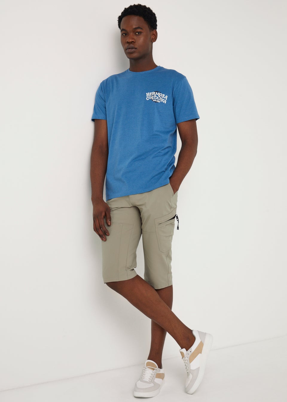 Khaki 3 4 Trek Shorts Matalan