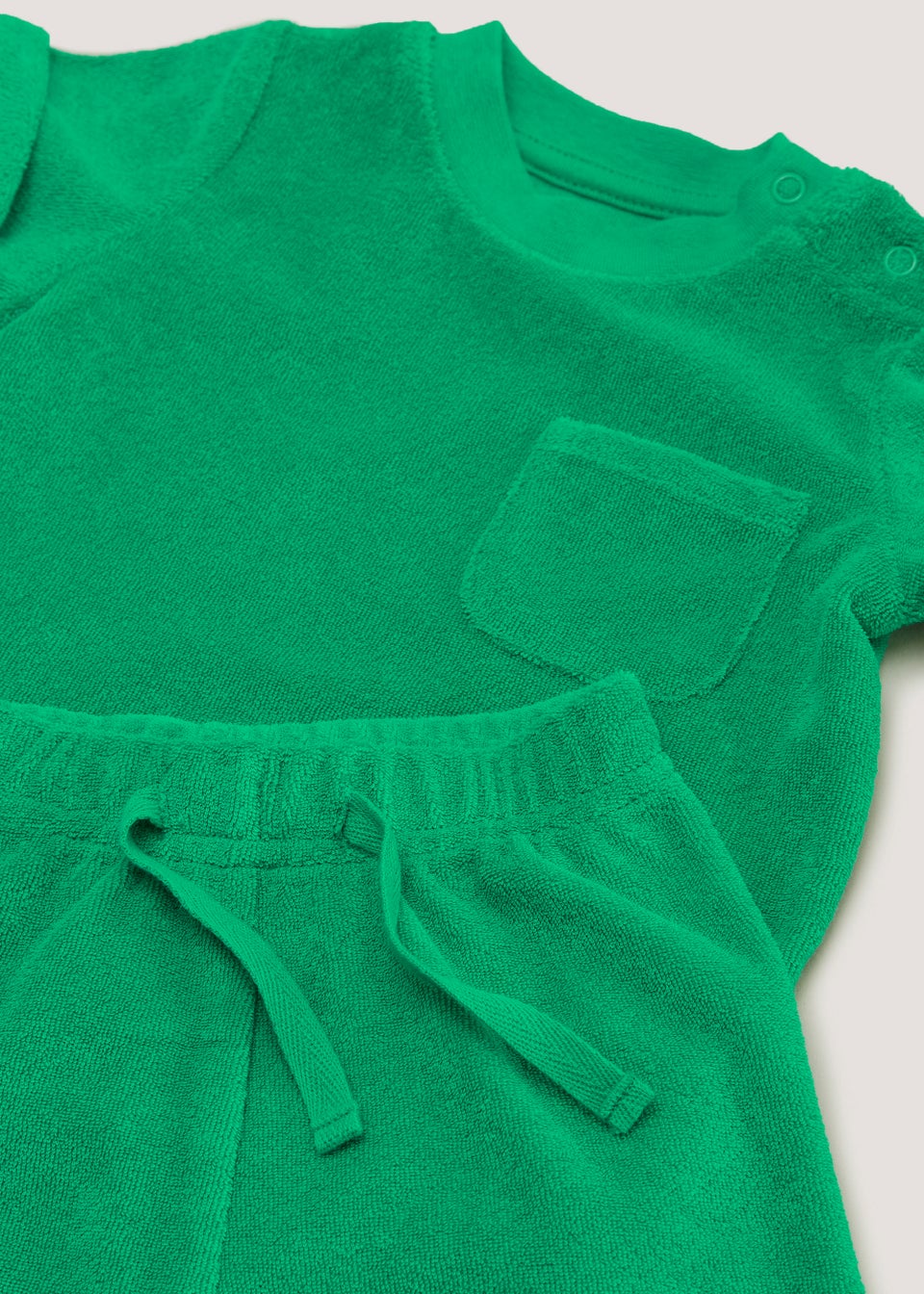 Baby Green Towelling Top & Shorts Set (Newborn-23mths)