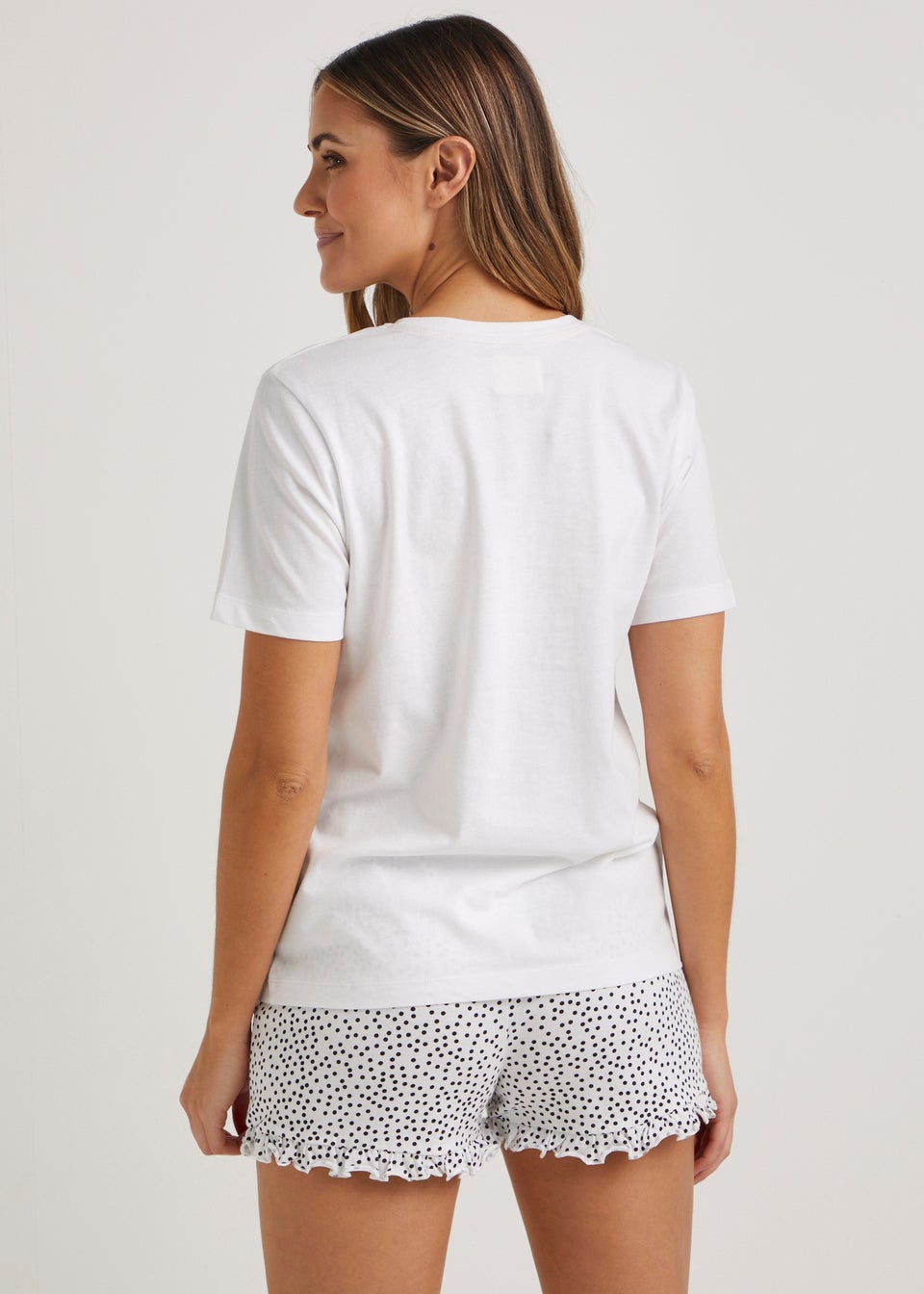 White Pink Bridesmaid Pyjama Set Matalan