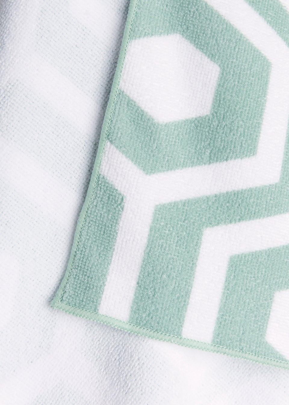 Teal Geo Microfibre Beach Towel (150cm x 70cm)
