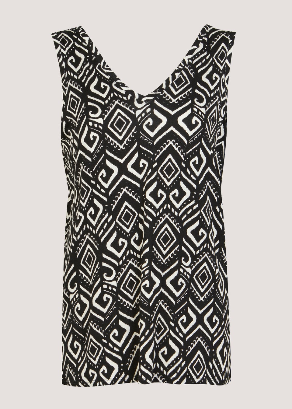 Black Tribal Print Co-Ord Top
