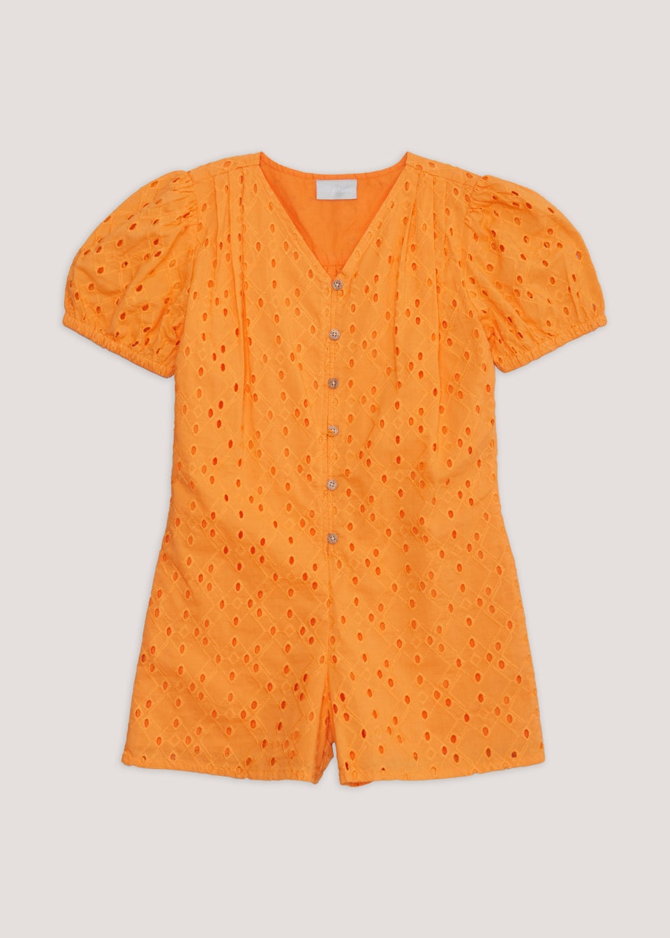 Orange polka dot playsuit best sale