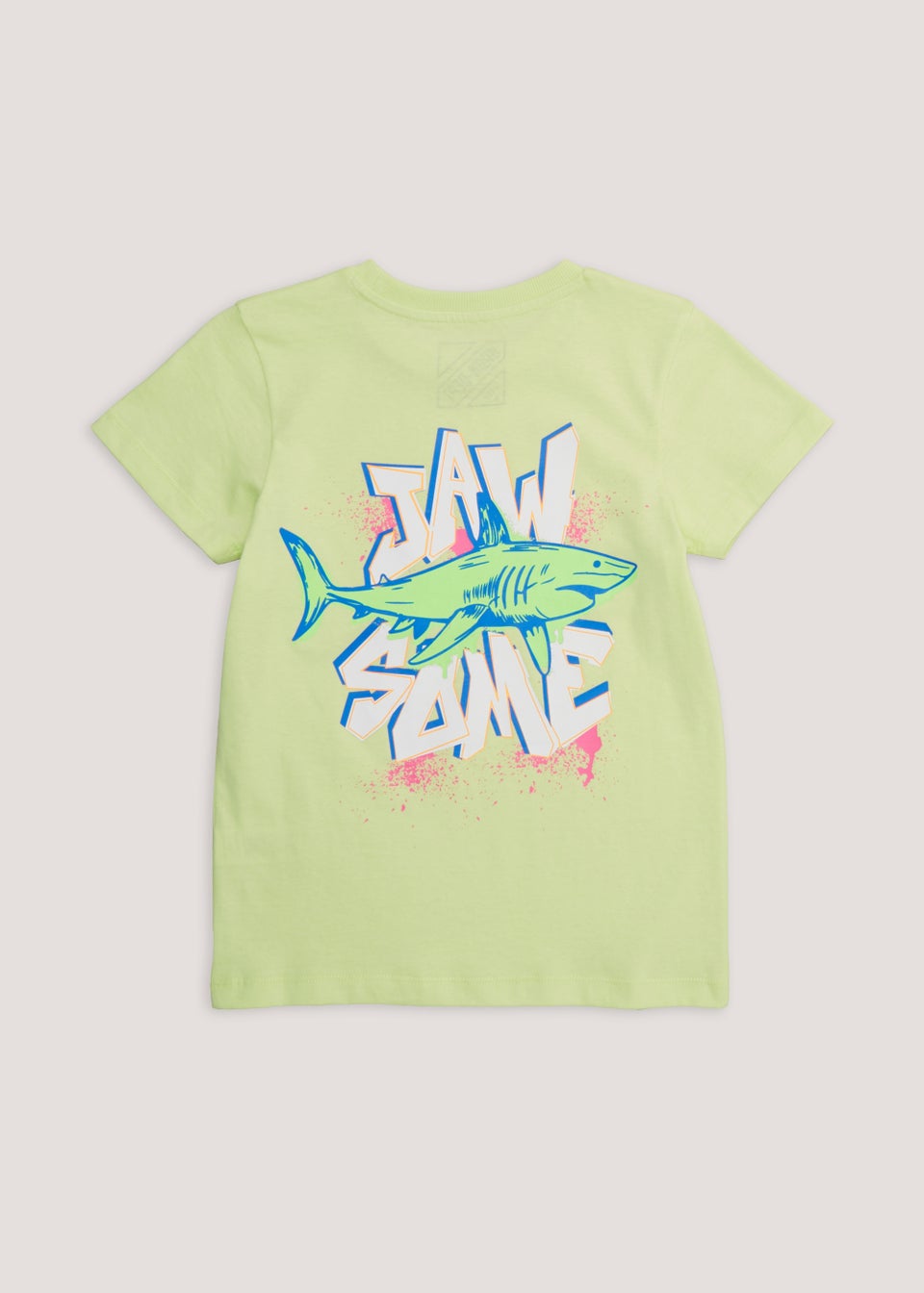 Boys Lime Shark T-Shirt (4-13yrs)